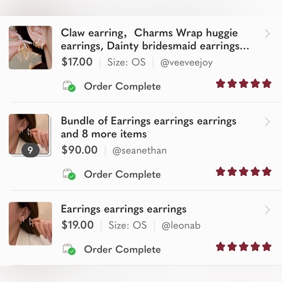 Earrings earrings earrings - Picture 3 of 5